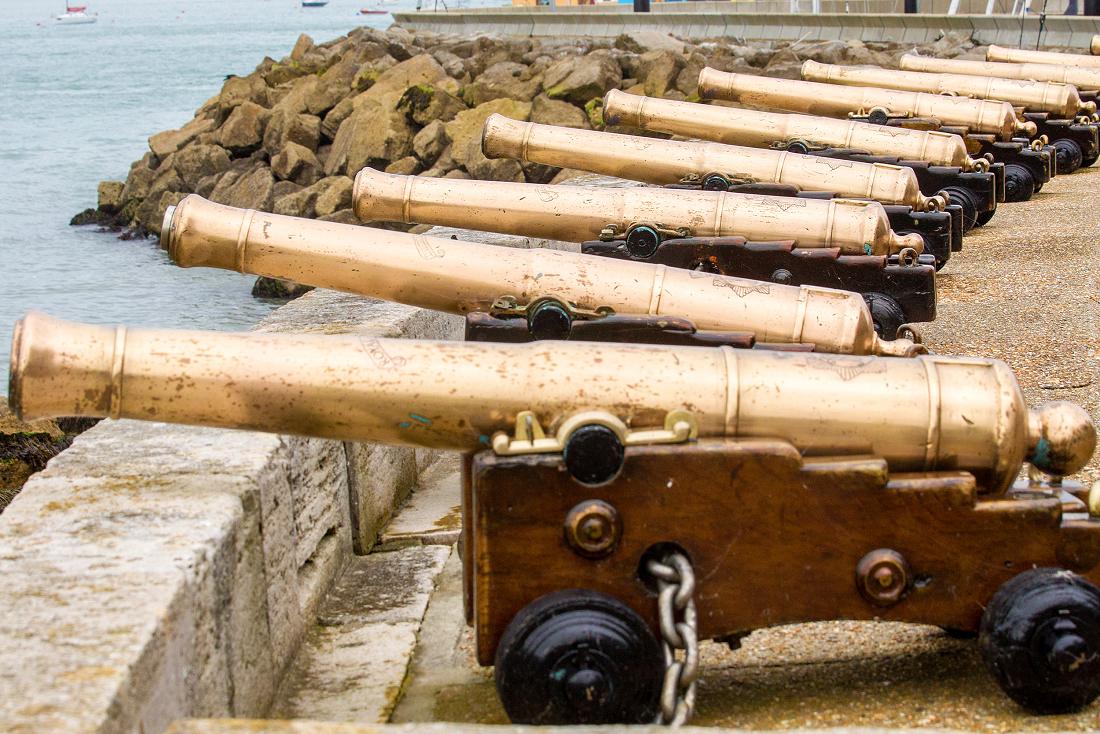cannons on parade