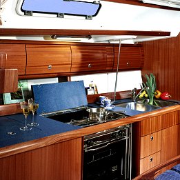 Solent Boat Hire, galley