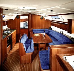 Hurst point Yachts charters saloon